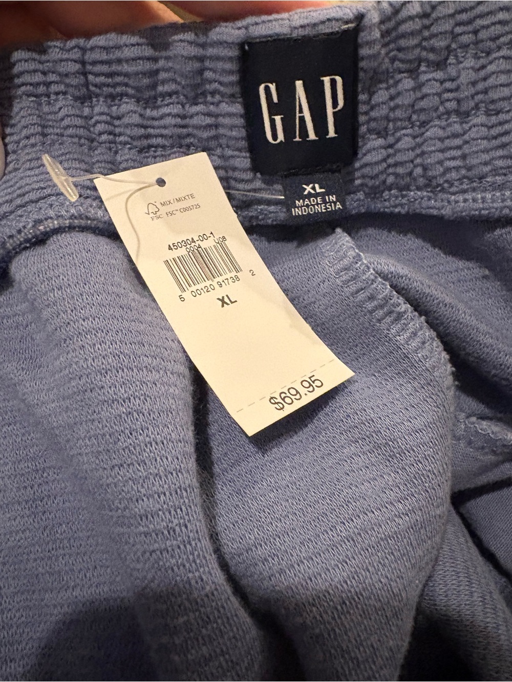 NWT Gap Textured Wide-Leg Ankle Sweatpants - Picture 3 of 4
